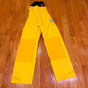High Seas Foul Weather Gear Yellow Nylon Sailing Bibs Size XS